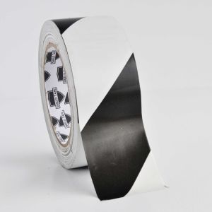 Striped Aisle Marking Tape - 7.0 Mil - Black/White - 2